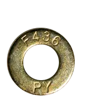 Place Order 7/8" x 1 3/4" Structural Flat Washers, F436, Zinc-Yellow Cr+6, Medium Carbon Steel, Qty 100