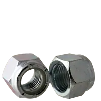 Cheap 8-32 Nylon Insert Lock Nuts, NTM (Thin), Grade N2 (A), Zinc Cr+3, UNC Coarse, Low Carbon Steel, Qty 100