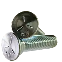 Shop Now 3/8"-16 x 1 1/4" Plow Bolts, 3 Head, Grade 5, Zinc Cr+3, Full Thread, Qty 100