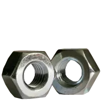 Hassle-Free Returns 7/16"-14 Heavy Hex Nuts, Grade A, A563, Zinc Cr+3, Coarse (UNC), Qty 100