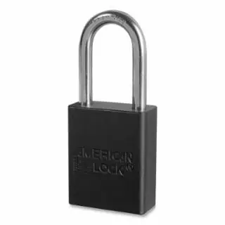 Time-Limited American Lock S1106BLK Blk Alum Safety Pl W/11/2In Shckl Key Retaining