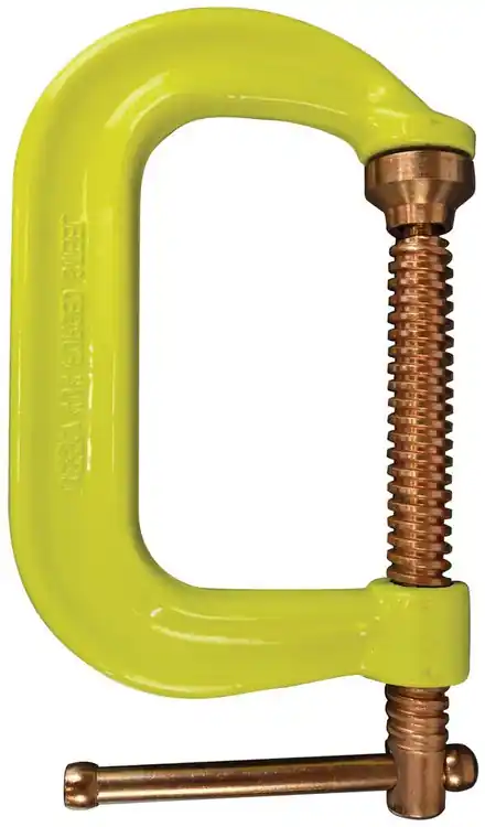 Bessey CDF412CHV C-clamp, drop forged, copper spindle, Hi Vis frame, 12 In. x 5 3/4 In., 9300 lb, 1 Pack Save Now