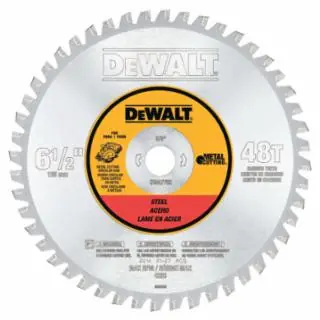 Final Sale Dewalt DWA7762 6-1/2 In 48T Ferr Mtl Cut 5/8In Arbor