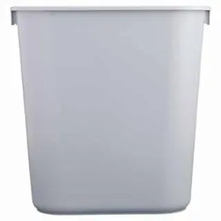 Shop Now Rubbermaid Commercial FG295500GRAY Wastebasket Small Rect 14Qt/13L Gray