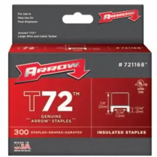 Arrow Fastener 721168 T72 Insulated Stable 13/64"X31/64" Latest