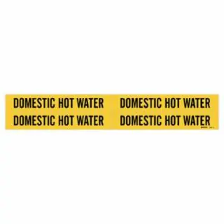 Save Now Brady 7087-4 1-1/8"X7" Domestic Hot Water Vinyl Pipe Marker (1 CG)