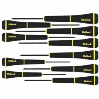 Eklind Tool 92199 10Pc Slotted 1-4 mm & P 000- 1 Screwdriver Set (1 ST) Direct From Factory
