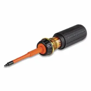 One Day Deal Klein Tools 32287 Flip-Blade Insulated Screwdriver, 2-in-1, Square Bit 1 and 2