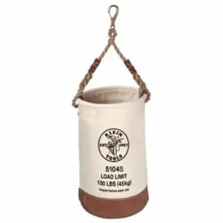 Hot Picks Klein Tools 5104S Canvas Bucket, Leather Bottom, Swivel Snap, 12-Inch