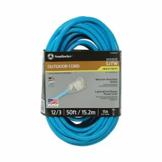 Southwire 2578SW000H 12/3 50‘ Sjtw Extensioncord Blue Lighted End Genuine
