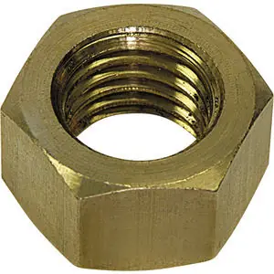 3/8"-24 Finished Hex Nut, Brass, Pack of 100, Qty 1 Secure Checkout