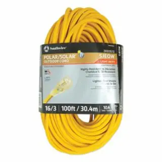 Buy Today Southwire 1289SW0002 16/3 100‘ Sjeow Polar/Solar Extension Cord