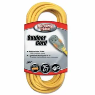 Southwire 2587SW8802 25‘ 12/3 Sjtw Yellow Extension Cord Lighted End Hassle-Free Returns