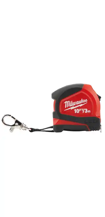 Today Only Milwaukee Tool 48-22-6601 10FT/3m Keychain Tape with LED