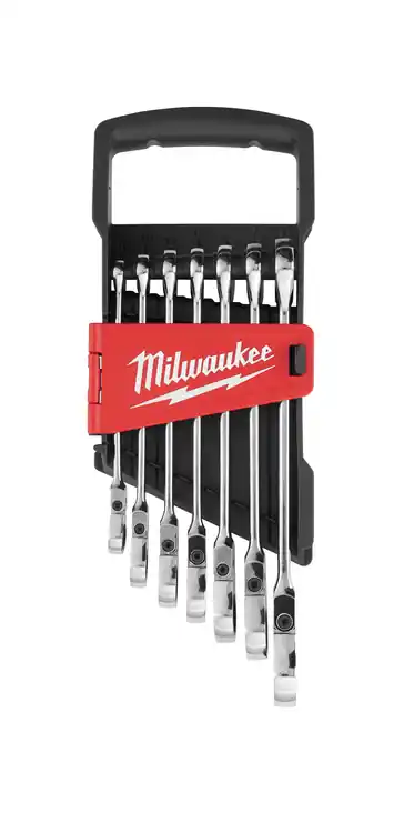 Order Now Milwaukee Tool 48-22-9529 7pc Metric Flex Head Ratcheting Combination Wrench
