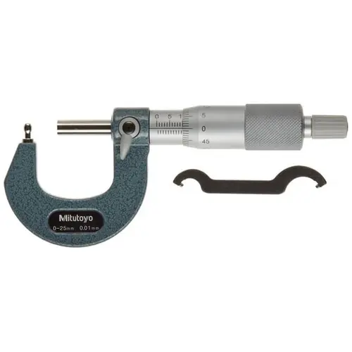 Clearance Mitutoyo 115-308 0-25 mm Micrometer Spherical Anvil & Spi