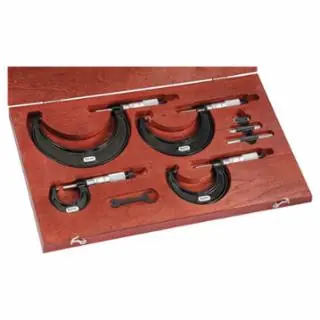 L.S. Starrett 68041 Precision Outside Micrometer Set 0-4 New Arrival