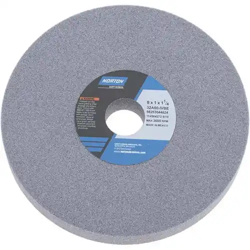Crafted Norton 66253044624 8 x 1 x 1-1/4 Type 01 Straight Wheel 32A60-Ivbe