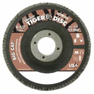 Weiler 50803 4 1/2"Tiger Disc Big Catabr Flap Phenolic Bk Hot Picks