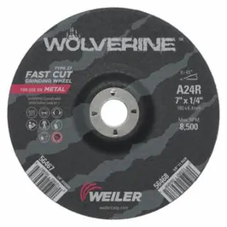 Affordable Weiler 56467 7 x 1/4 Wolv Ty27 Grindwhl A24R 7/8 Ah
