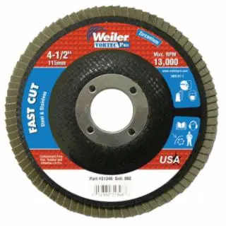 Weiler 31346 4-1/2 Wolv Angled Phenolic Back 80Z 7/8 Arb Hole Special Discount
