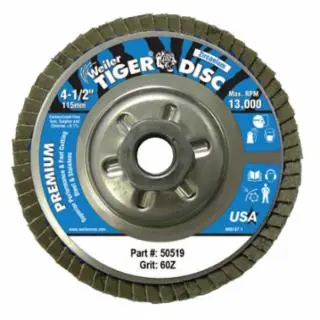 Weiler 50519 4-1/2" Abrasive Flap Disc-Angled- Aluminum Ba Factory Price