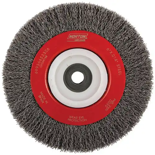 Norton 69936653306 Wire Wheel- Crimped 6" x 1/2" x 1/2" x .014 Flash Sale