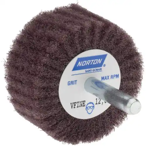 Norton 66261051717 2 x 1 x shank A/O Very Fine Flap Wheel W/ 1/4 Dia.Spin Next Day Delivery