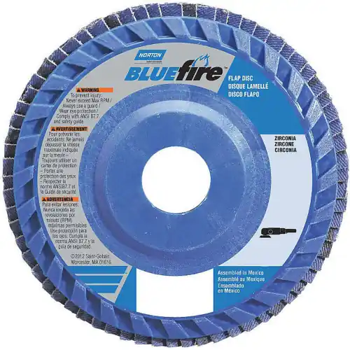 Norton 66623399152 6 x 7/8" Flap Disc Bluefire Quick Trim Type 27 (10 EA) Affordable