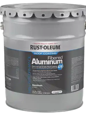 Rust-Oleum Roofing 359667 670 Fibered Aluminum Roof Coating 4.75 Gal Flash Sale