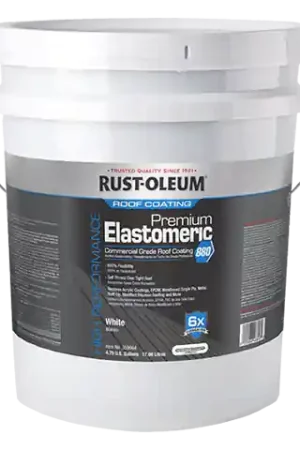 Rust-Oleum Roofing 359664 880 Elastomeric Roof Coating White 4.75 Gal Best Price