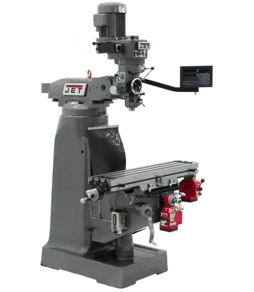 JET JT9-691189 JTM-1 Mill With Newall NMS800 DRO With X and Y-Axis Powerfeeds Genuine