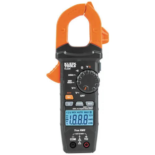 Order Now Klein Tools CL220 Digital Clamp Meter, AC Auto-Ranging 400 Amp with Temp