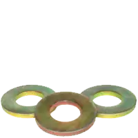 1 1/4" SAE Flat Washers, Zinc-Yellow Cr+6, Medium Carbon Steel, Thru-Hardened, Made in USA, Qty 25 Don't Miss Out