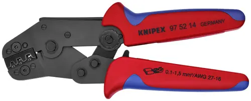 Weekend Sale Knipex 97 52 14 Crimping Pliers For Non-Insulated Open Plug-Type Connectors (Plug Width 2.8 and 4.8 mm), 7 3/4" Nominal Length