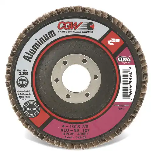 CGW Abrasives 43094 41/2 x 5/8-11 T27 A60 Flap Discs Alu, 10 Pack Price Drop