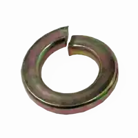 Express Delivery 3/8" Regular Split Lock Washers, Zinc-Yellow Cr+6, Qty 100