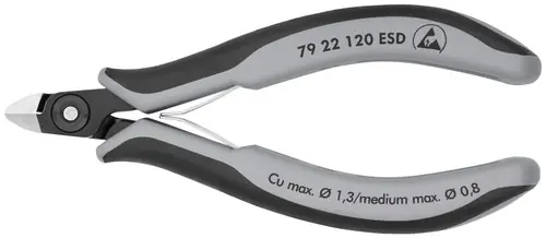 Limited Offer Knipex 79 22 120 ESD Electronics Diagonal Cutters-ESD Handles, 4 3/4" Nominal Length