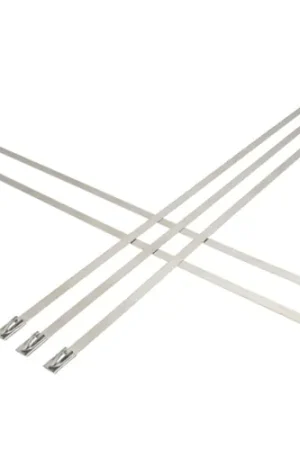 Final Sale 0.18" x 7.9" 100Lb Proferred Bead Self-Locking 304 Stainless Ties, Qty 50