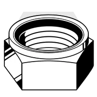 New Release M30-3.50 Nylon Insert Lock Nuts (Thin), A2-70 Stainless Steel, Coarse (UNC), DIN 985, Qty 10