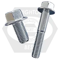 M8-1.25 x 16 mm Hex Flange Bolts, Metric Class 10.9, Type 2, Zinc Cr+3, Full Thread, JIS B1189, Qty 150 Budget