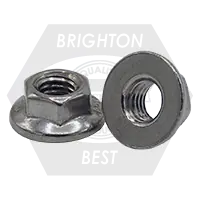 New Release M6-1.00 Hex Flange Nuts, Non-Serrated, 18-8 Stainless Steel A2, Qty 100