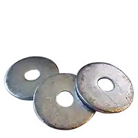 Hassle-Free Returns 7/8" x 3 1/2" x 5/16" Round Plate Washers (Dock), Plain Finish, Qty 65
