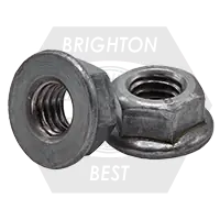 Certified M16-2.00 Hex Flange Nuts, Non-Serrated, Metric Class 8, Plain Finish, Coarse (UNC), DIN 6923, Qty 50