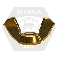 Hot Deal 1/4"-28 Brass Wing Nut, Type A, Light Series (Inch), Qty 300