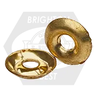 6 Brass Finishing Cup Washers, Plain Finish, Qty 900 One Day Deal