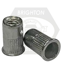 Fan Favorite 8-32 (.080-.130) Aluminum Rivet Nuts, Small Flange, Knurled Body, Qty 500