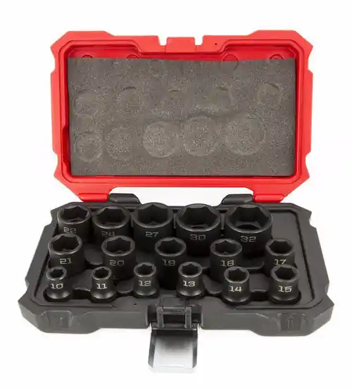 15 pc 6 Point Impact Proferred 1/2" Drive Impact SAE Socket Set, Qty 1 Bargain