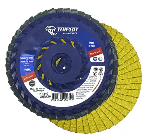 Fast Shipping 4 1/2" x 5/8-11" Nut Arbor, 80/120 Grit Flap Disc Type 27, Qty 10