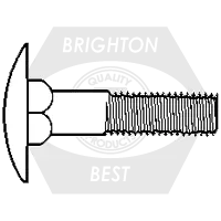 Today Only 3/8"-16 x 2 1/4" Step Bolts, Grade A, A307, Zinc Cr+3, Full Thread, Qty 250